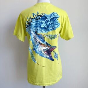 Salt Life Wahoo wacker Pocket T-Shirt Mens Size Small Shirt Margarita Green New